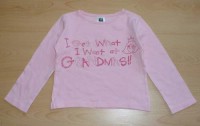 Růžové triko s nápisem zn. M&Co.