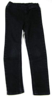 Tmavomodré riflové elastické kalhoty