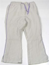 Smetanové šusťákové kalhoty s hvězdičkami zn. Adams