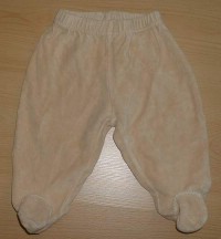 Béžové sametové kalhoty se šplapičkami