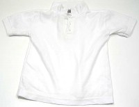 Bílé tričko s límečkem, vel. 134