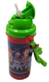 Outlet - Červeno-zelená plastová láhev na pití Toy Story