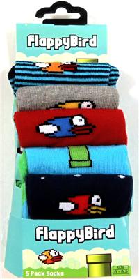 Nové - 5pack ponožky s Flappy Bird vel. 27-30