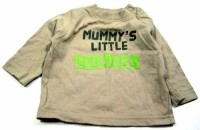 Béžové triko s nápisy zn. Mothercare