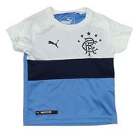 Modro-bílý pruhovaný fotbalový dres - Rangers FC zn. Puma 