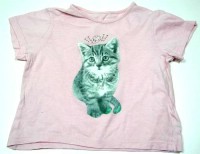 Růžové tričko s kočičkou zn. George
