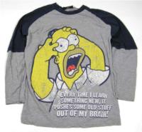 Šedo-modré triko s Homerem 