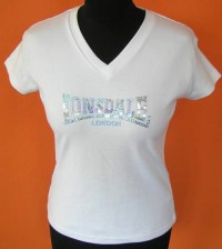 Dámské bílé tričko s nápisem zn. Lonsdale
