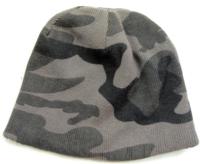 Army šedá žebrovaná čepice 