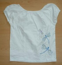 Bílé tričko s vázkami zn. CQ vel. 10/11 let