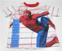 Bílé pruhované tričko se Spidermanem zn. Next