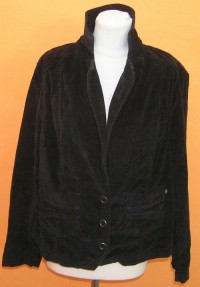 Dámský černý manžestrový kabátek zn. Unionbay