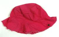 Růžový plátěný klobouček zn.Next;vel. 3-6 let 