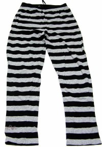 Šedo-černé pruhované pyžamové kalhoty zn. Next vel. 146/152 cm