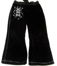 Černé sametové kalhoty s písmenky HSM zn. George + Disney