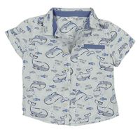 Bílá košile s velrybami zn. M&Co.