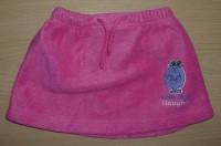 Růžová fleecová sukýnka s obrázkem