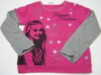 Růžovo-šedé triko Hannah Montana zn. Disney