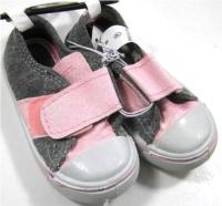 Outlet - Šedo-růžové textilní boty zn. Girl2girl vel. 25