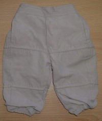 Béžové šusťákové kalhoty s podšívkou zn. Tiny Ted vel. 50