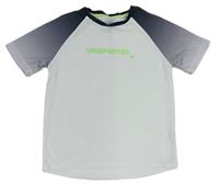 Bílo-šedé sportovní tričko s nápisem zn. Primark 