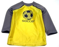 Žluto-šedý fotbalový dres s míčem
