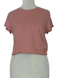 Dámské růžové crop tričko zn. H&M