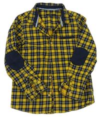 Tmavomodro-žlutá kostkovaná košile zn. Reserved