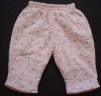 Růžové zateplené kalhoty s kytičkami zn. Ladybird