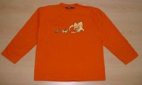Oranžové triko s obrázky zn. H&M vel. 10 let