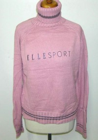 Dámský růžový svetr s rolákem zn. Elle