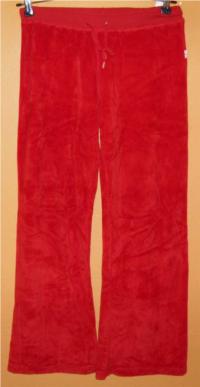 Dámské červené sametové kalhoty zn. Select
