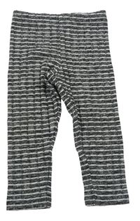 Černo-bílé pruhované pletené kalhoty zn. F&F