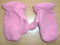Růžové fleecové rukavičky zn. Next