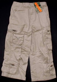 Outlet - Béžové plátěné kalhoty s kapsami zn. Embargo