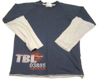 Tmavomodro-šedé triko s potiskem  zn. Timberland