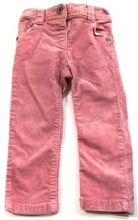 Růžové manžestrové kalhoty zn. Next