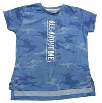 Modré army tričko s nápisem zn. Primark