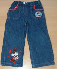 Modré riflové kalhoty s Minnie zn. Disney