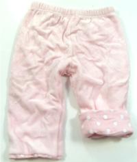 Růžové sametové oteplené kalhoty zn. Marks&Spencer 