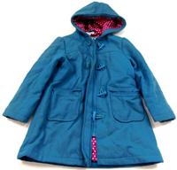 Modrý flaaušový pod/zimní kabátek s kapucí zn.Marks&Spencer
