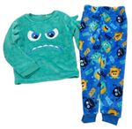 Modro-zelené chlupaté pyžamo s příšerkami Pep&Co.
