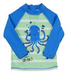 Pruhovano-modré UV triko s chobotnicí Matalan
