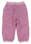 Růžové pruhované plátěné zateplené kalhoty zn. Ergee