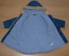 Modrý riflový zimní kabátek s kapucí a kytičkami zn. Next