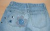 Modré riflové kalhoty s kytičkami zn. Gap vel. 16 let
