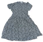 Světlešedo-černo-modré šaty s leopardím vzorem M&S