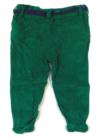 Zelené manžestrové cuff kalhoty s páskem zn. F&F 