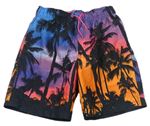 Barevné plážové kraťasy s palmami Primark 