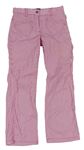 Růžovo-bílé proužkaté plátěné kalhoty Jako-o